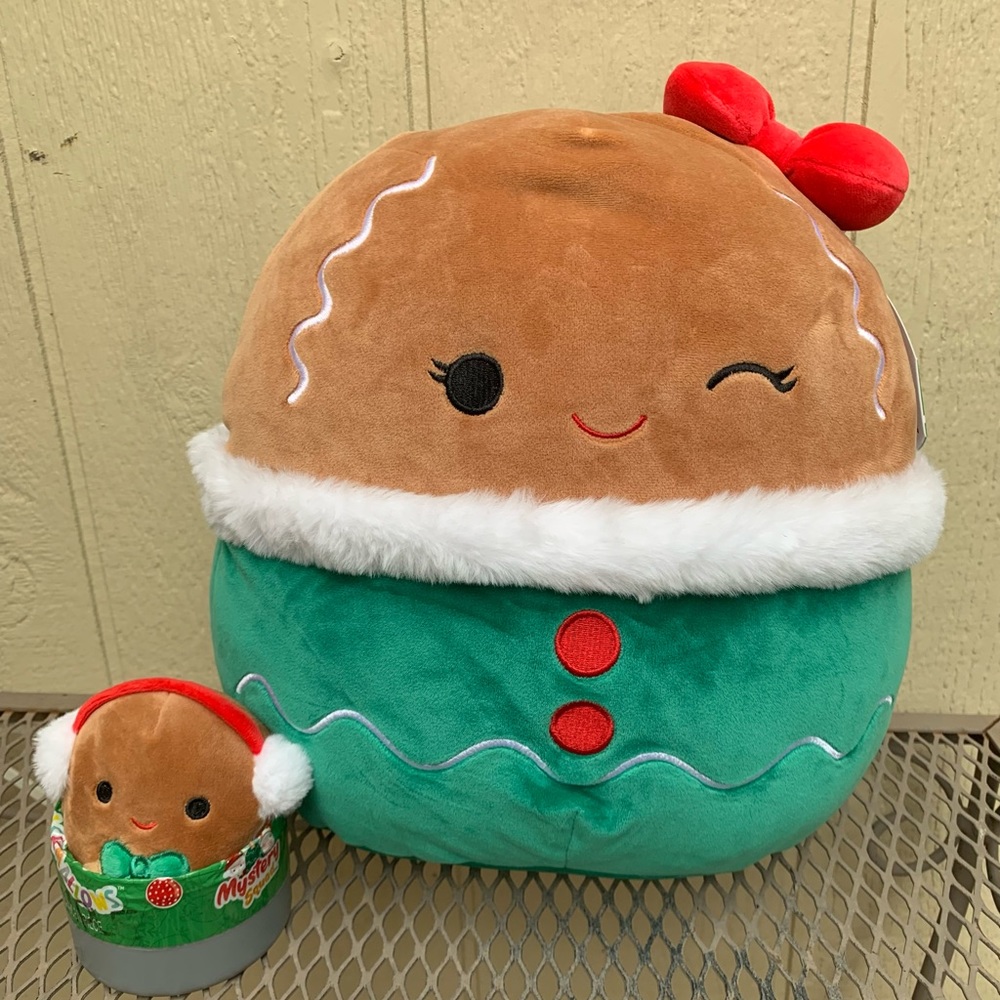 2 Gingerbread Squishmallows 12 Inch Gina Small Jordan